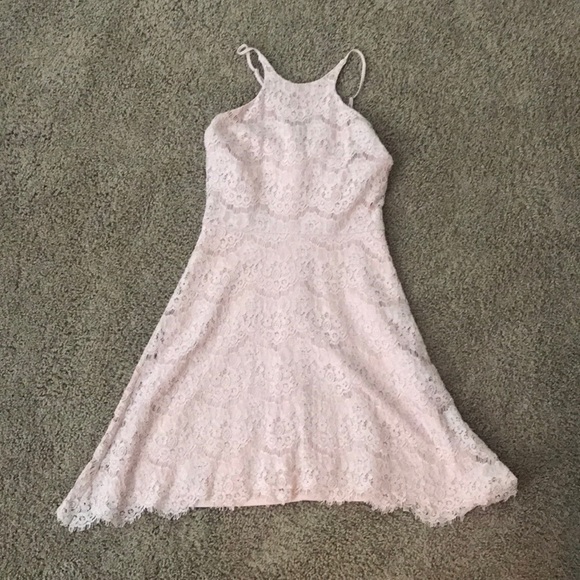 Blush Pink Lace Dress - Picture 1 of 3